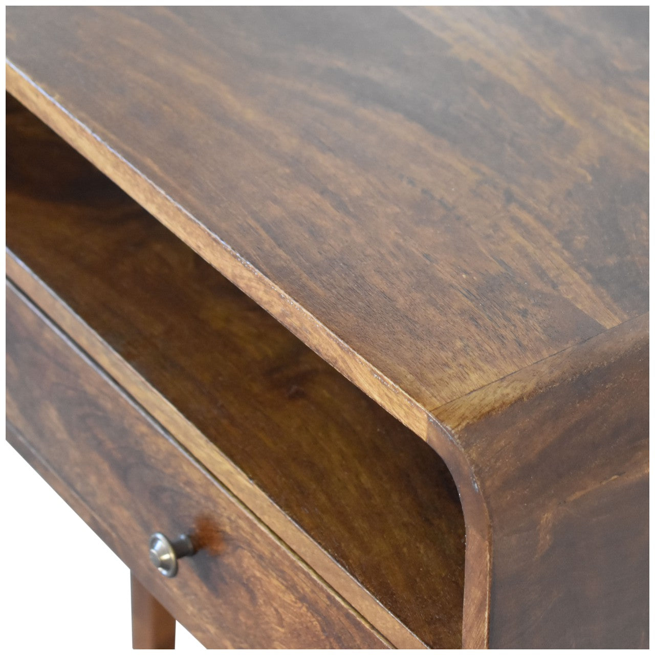 U-Curved Chestnut Console Table