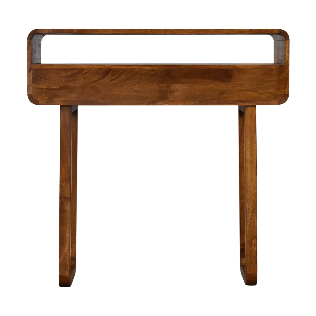 U-Curved Chestnut Console Table