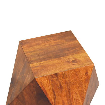 Chestnut Abstract End Table