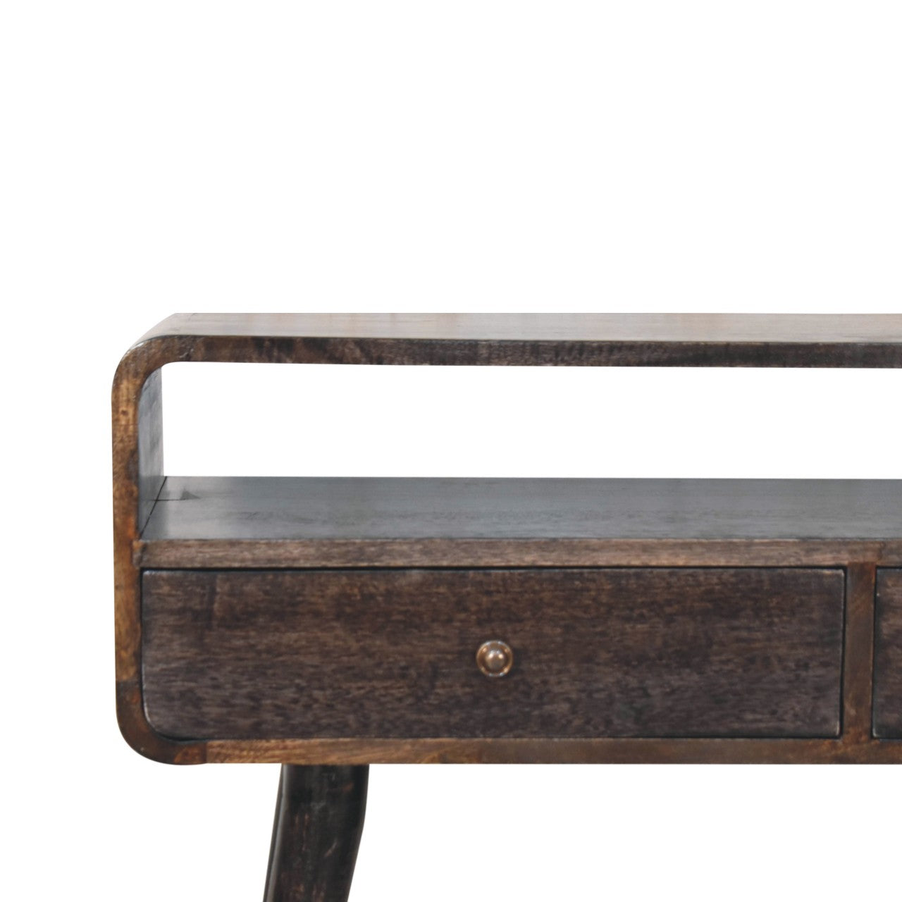 Curved Oak-ish Console Table