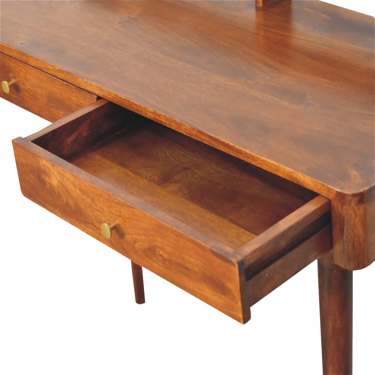 Elevated Chestnut Console Table