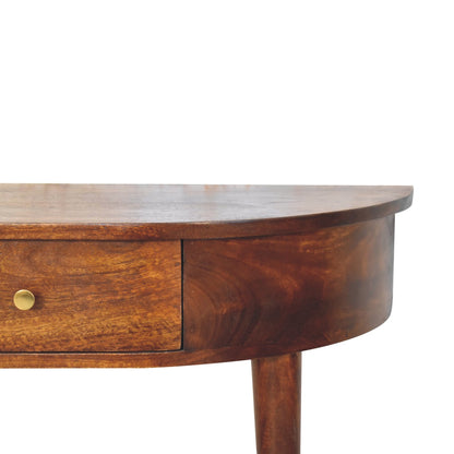 Backless Mounted Chestnut Console