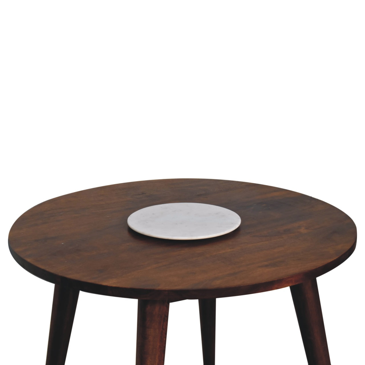 Chestnut Round Nordic End Table