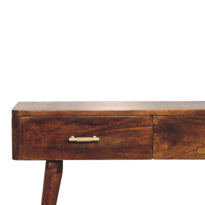 Chestnut T-Bar Console Table