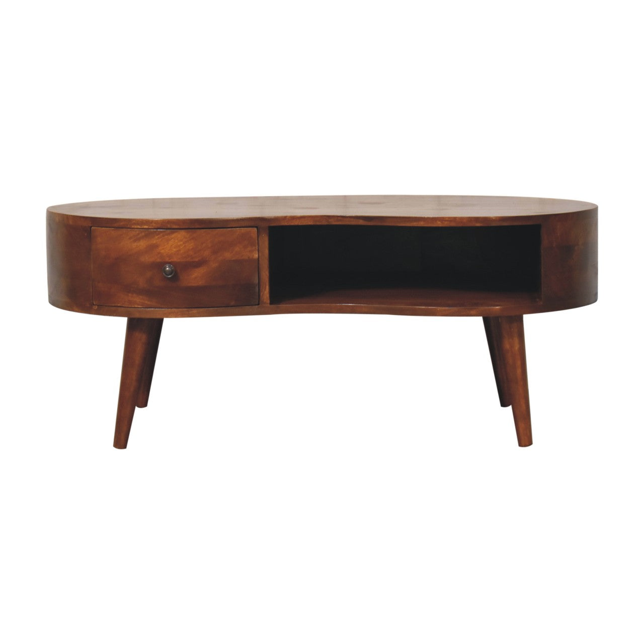 Large Chestnut Wave Coffee Table