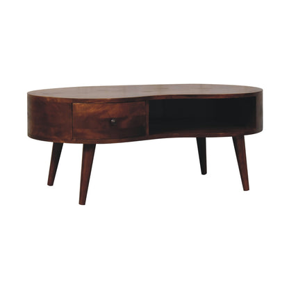 Large Chestnut Wave Coffee Table