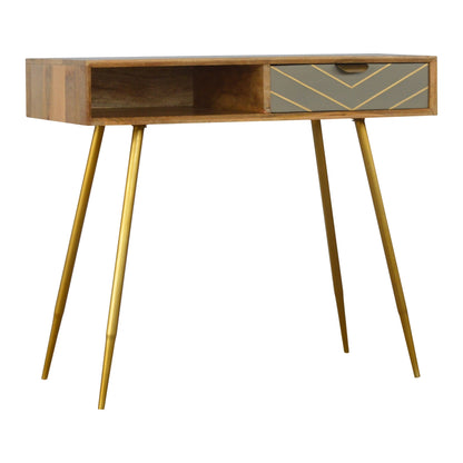 Cement Brass Writing Desk