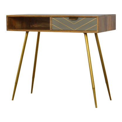 Cement Brass Writing Desk