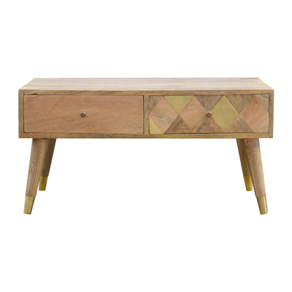 Oak-ish Gold Inlay Coffee Table