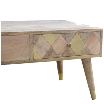 Oak-ish Gold Inlay Coffee Table