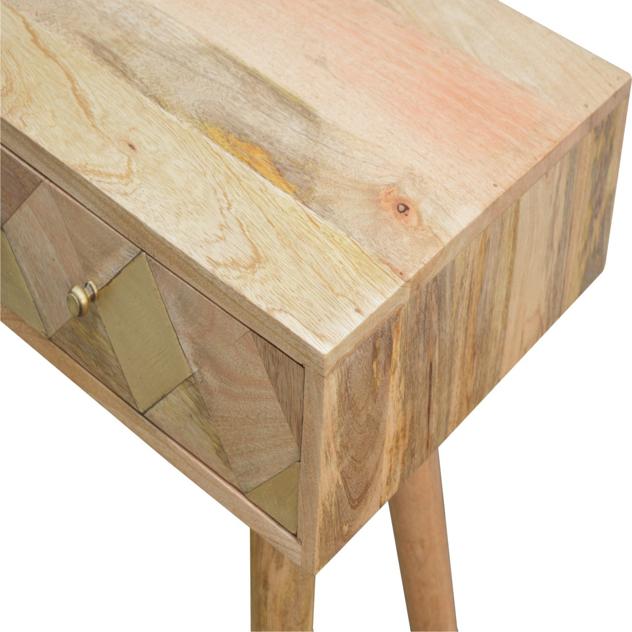 Oak-ish Gold Inlay Console Table