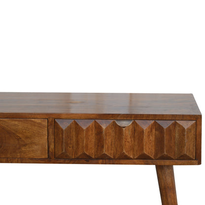 Chestnut Prism Console Table