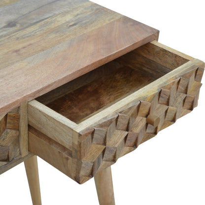 Cube Carved Console Table