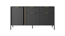 Lars Sideboard Cabinet 153cm [Drawers] in Anthracite