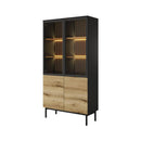 Lang Tall Display Cabinet 100cm in Black