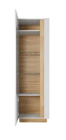 Arco Tall Display Cabinet 60cm in White