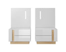 Arco Bedside Cabinets in White