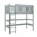 Laura Loft Bed in Grey With Foam Mattress