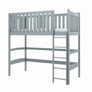 Laura Loft Bed in Grey With Foam Mattress