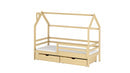 Wooden Single Bed Lila Bed With Storage in Pine With Foam/Bonnell Mattress