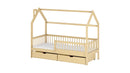 Wooden Single Bed Oskar Bed With Storage in Pine With Foam Mattress