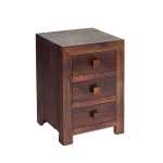 Toko Dark Mango 3 Drawer Bedside