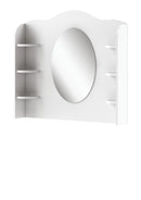 Mia MI-06 Desk Hutch with Mirror in White Matt