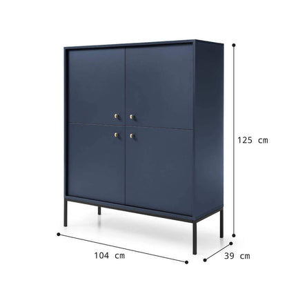 Mono Highboard Cabinet in Navy