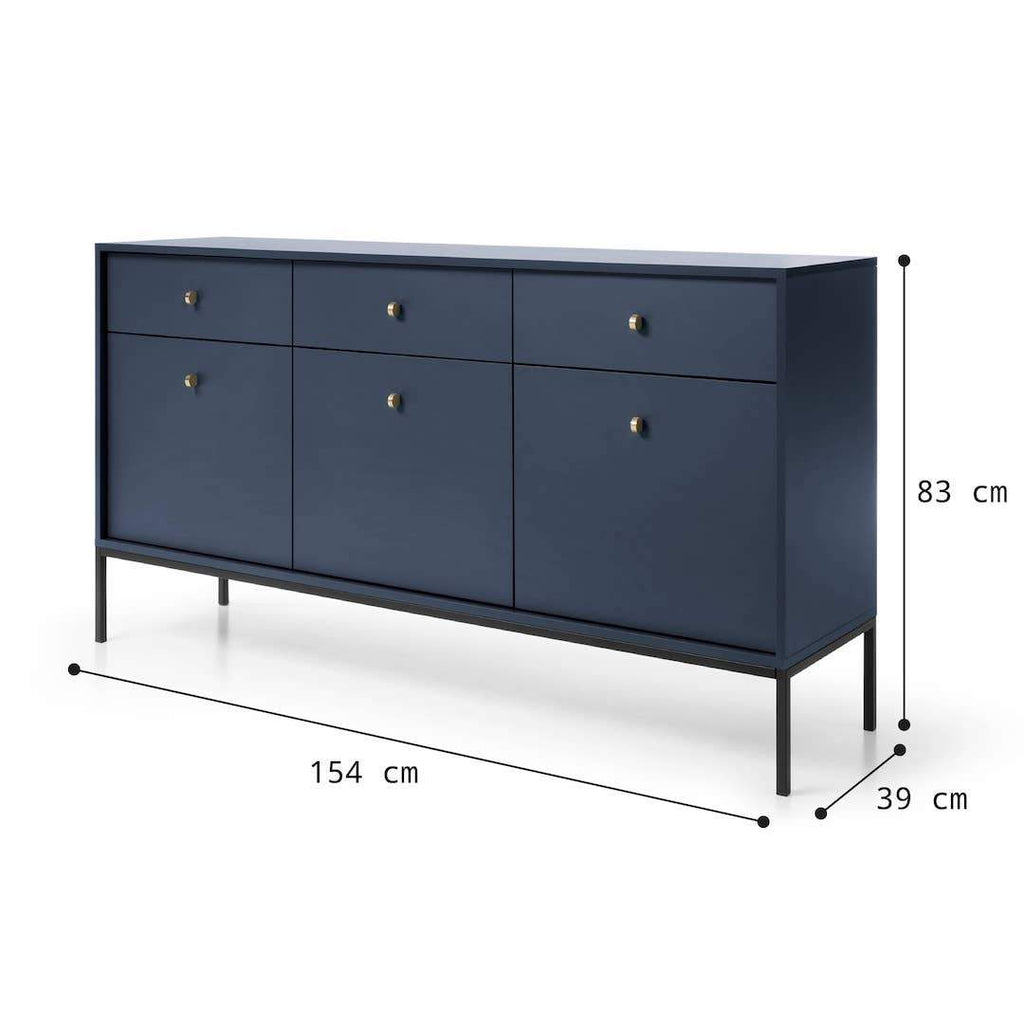 Mono Large Sideboard Cabinet in Navy