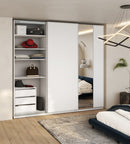 Maxi MX-06 Sliding Door Wardrobe 250cm in White