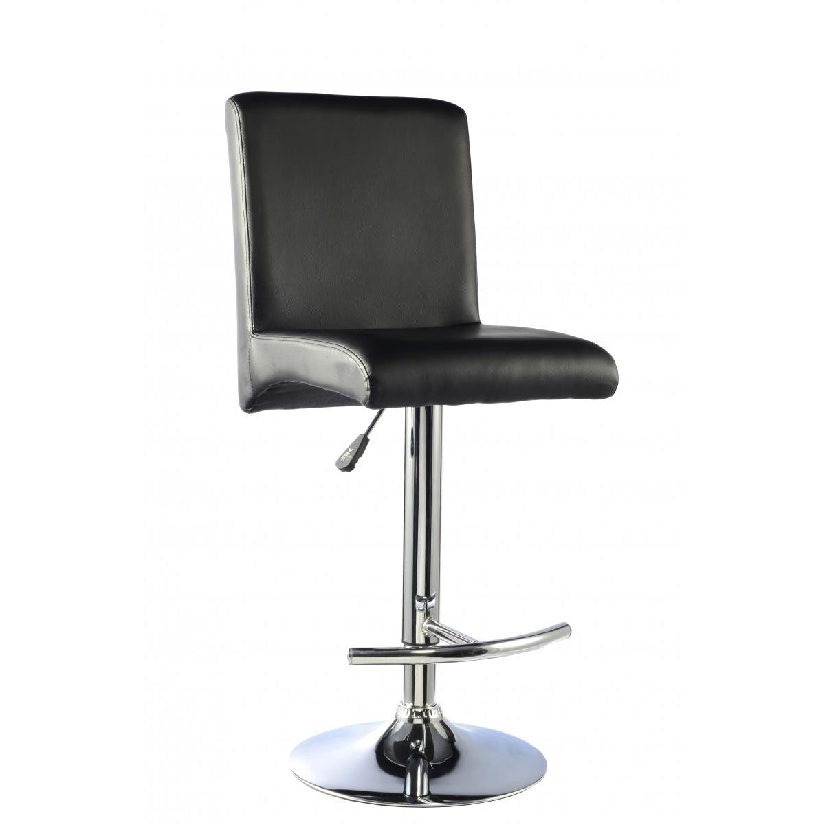 Manor Bar Stool - PU Chrome & Black (Set of 2)