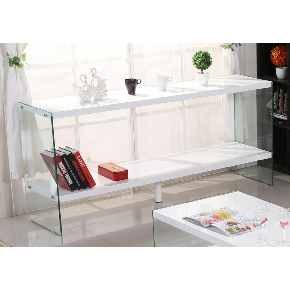 Marco White High Gloss & Glass Sideboard