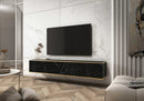 Oro Floating TV Cabinet 175cm in Black Marble