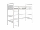 Mia Loft Bed in White With Foam/Bonnell Mattress