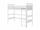 Mia Loft Bed in White With Foam/Bonnell Mattress