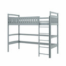 Mia Loft Bed in Grey With Foam/Bonnell Mattress