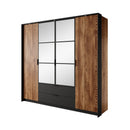 Milton Hinged Door Wardrobe 223cm in Oak Chestnut