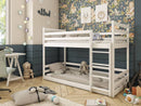 Wooden Bunk Bed Mini in White With Foam Mattress