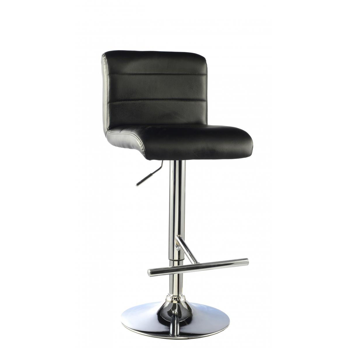 Molly Bar Stool – PU Chrome & Black (Sold in 2s)