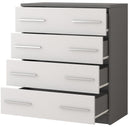 Omega OM-02 Chest of Drawers 80cm in Grey Matt