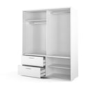 Arti AR-22 - 2 Sliding Door Wardrobe with Drawers 180cm in White Matt