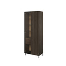 Piemonte PE-02 Tall Display Cabinet 73cm in Portland Ash