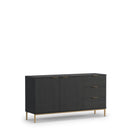 Pula Sideboard Cabinet 150cm in Black Portland Ash