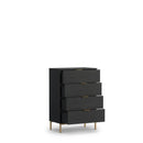 Pula Chest Of Drawers in Black Portland Ash