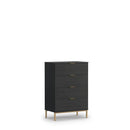 Pula Chest Of Drawers in Black Portland Ash