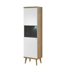 Primo Tall Display Cabinet in White Matt