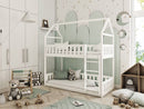 Wooden Bunk Bed Pola in White Without Mattress