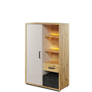 Qubic 05 Storage Cabinet with LED in Oak Artisan