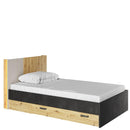 Qubic 11 Bed With LED in Oak Artisan