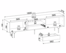 Raven TV Cabinet 180cm in Graphite